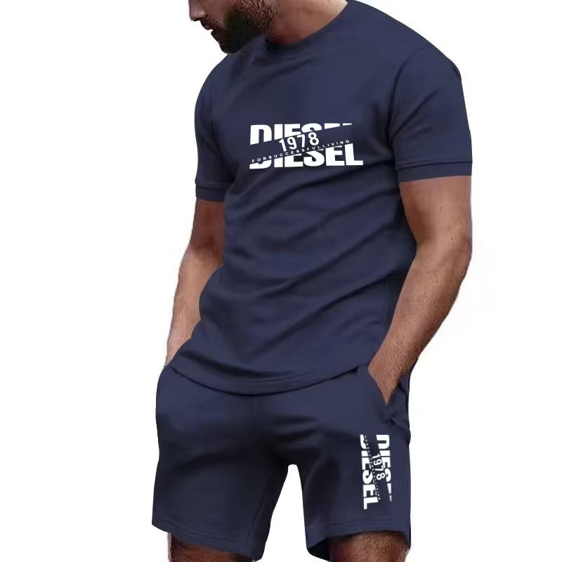 Fashion Streetwear - 2026 new summer men's T-shirt+shorts set