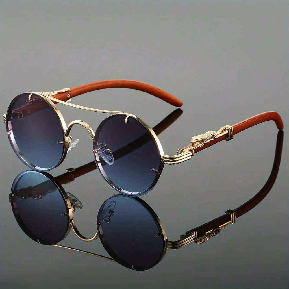 Street Fashion Luxury - Stylish Round Metal Frame Sunglasses -