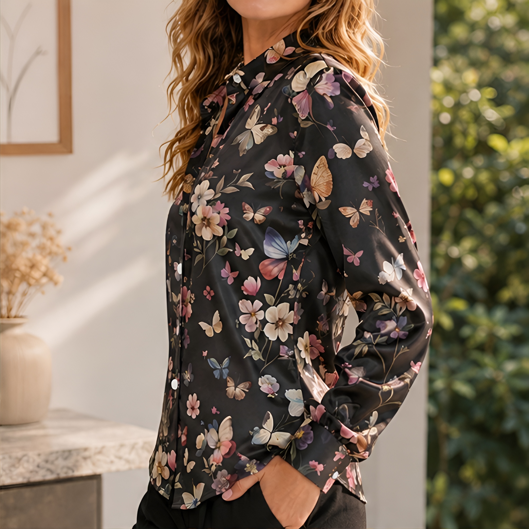 Women Loose Satin Shirt Long S - Fashion Streetwear recension och pris