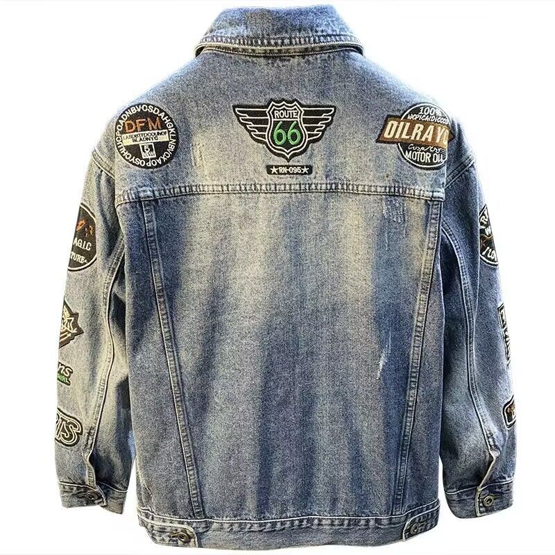 Men High Street Embroidery Pat - Street Fashion Hong Kong recension och pris