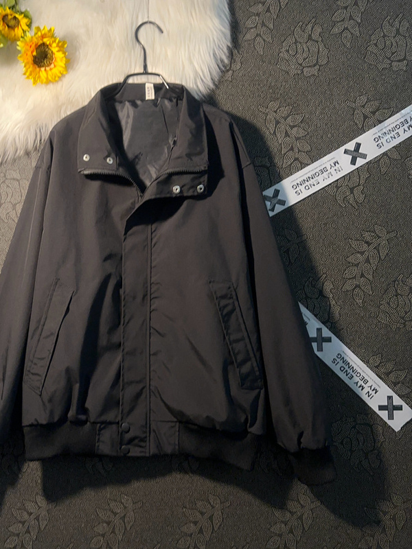 Men's Short Stand Collar Jacke - Street Fashion Hong Kong recension och pris