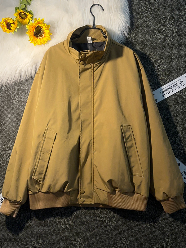 Men's Short Stand Collar Jacke - Street Fashion Hong Kong recension och pris