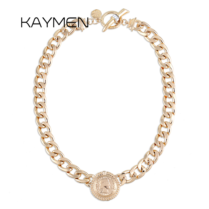 Gold Plated Queen Coin Chains  - Queen Street Fashion recension och pris