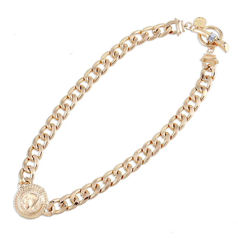 Gold Plated Queen Coin Chains  - Queen Street Fashion recension och pris