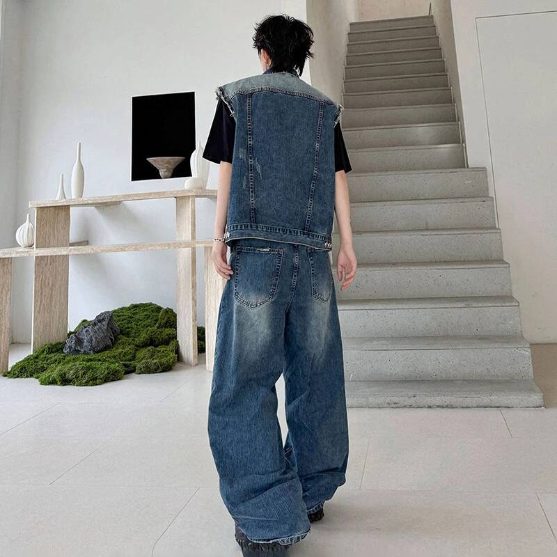 LUZHEN 2026 Summer Denim Two-p - Fashion Streetwear recension och pris