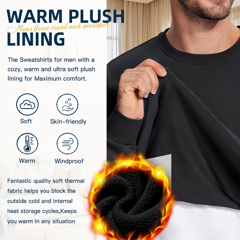 Men's Black Crew Neck Loose Sw - Street Fashion Hong Kong recension och pris