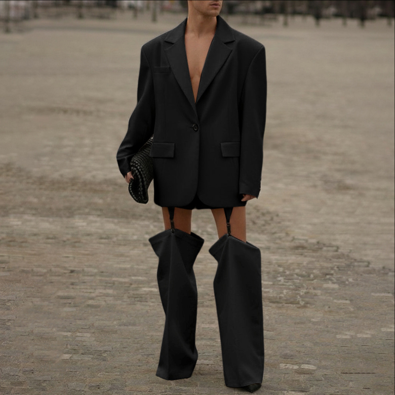 INCERUN Men Sets Solid Long Sl - Fashion Streetwear recension och pris