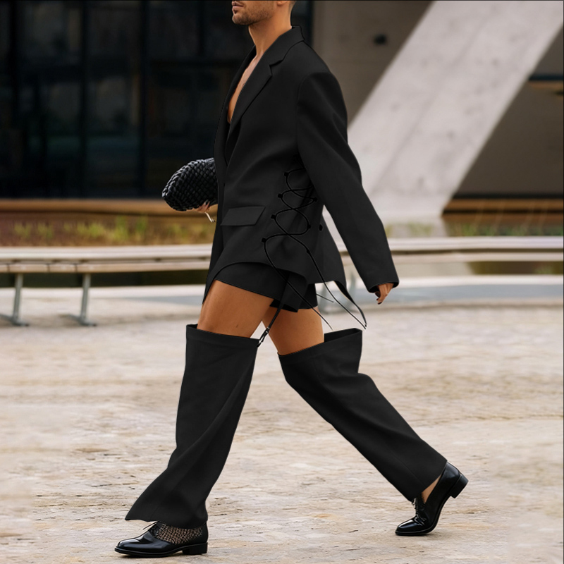 INCERUN Men Sets Solid Long Sl - Fashion Streetwear recension och pris