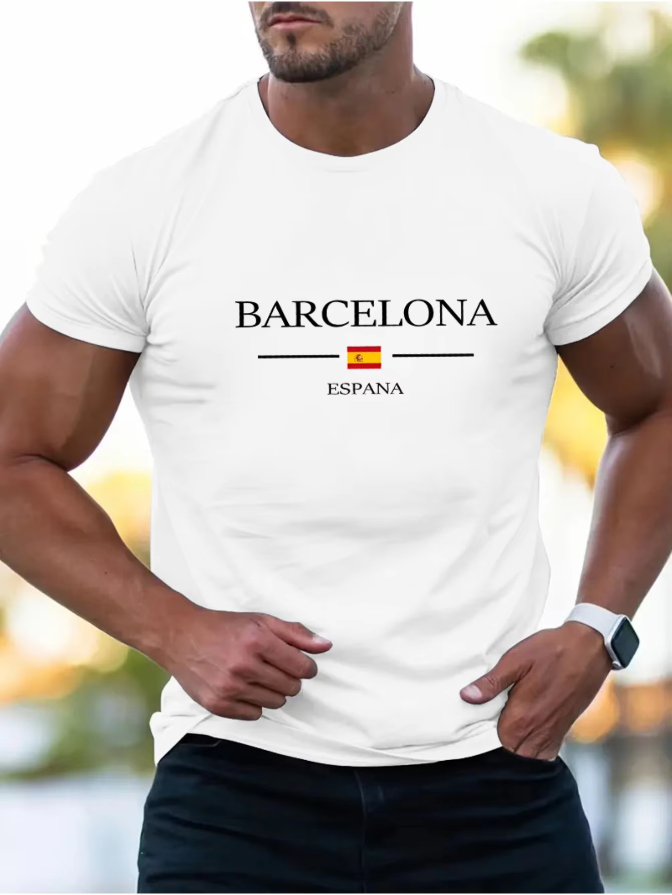 Summer Men's Casual Loose Barc - Street Fashion Barcelona recension och pris