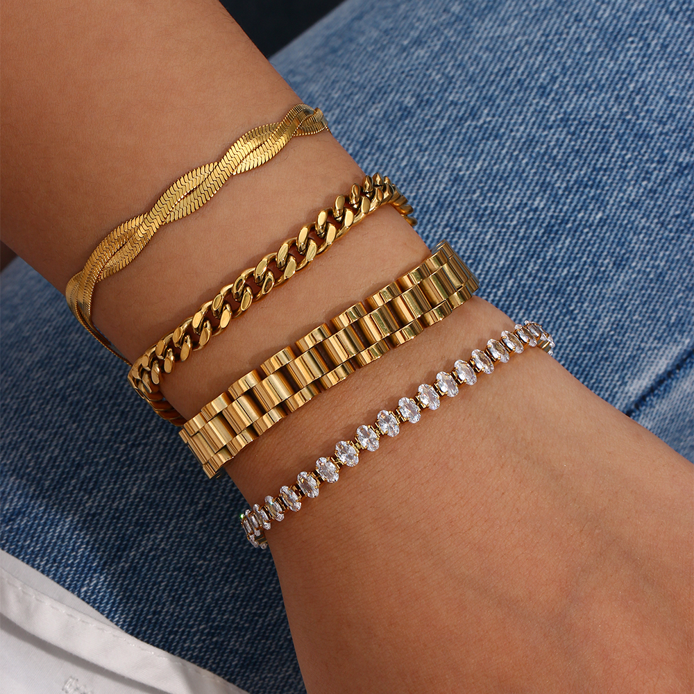Miniamlist Men Bracelet Gold J - Fashion Street Singapore recension och pris