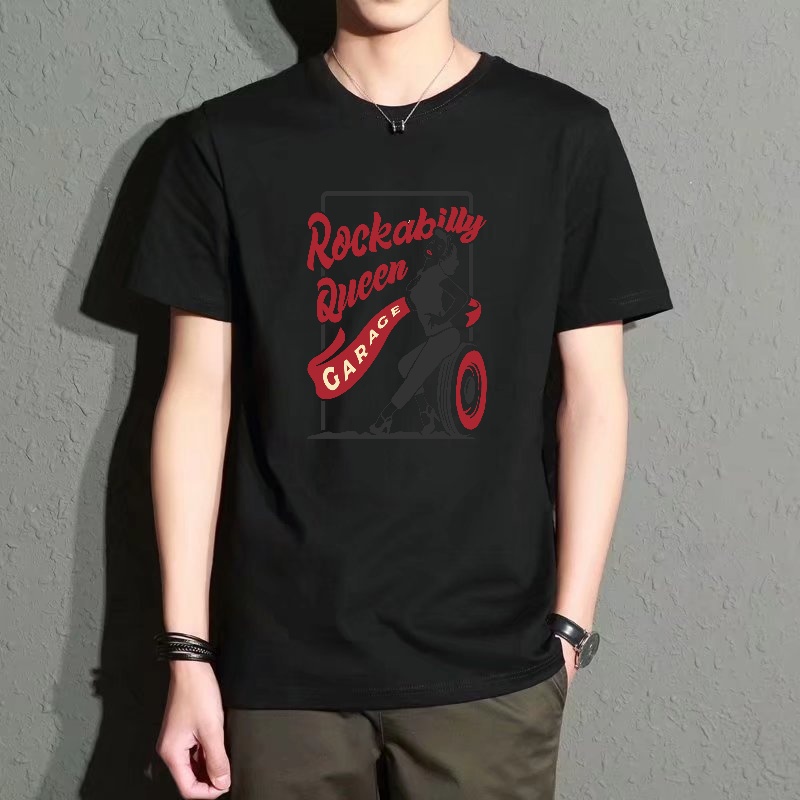 Men's Black Round-Neck Short-S - Queen Street Fashion recension och pris