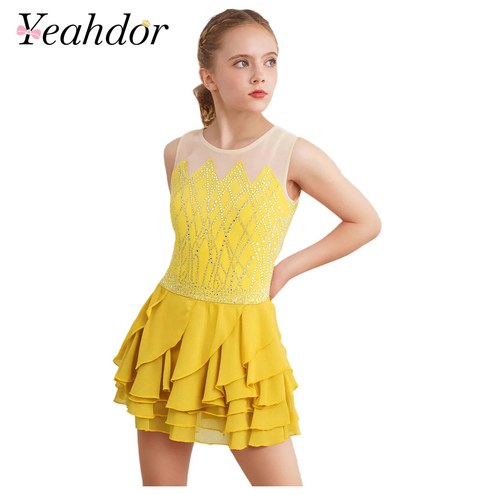 Girls Mesh Figure Skating Dres - Street Fashion Kids recension och pris