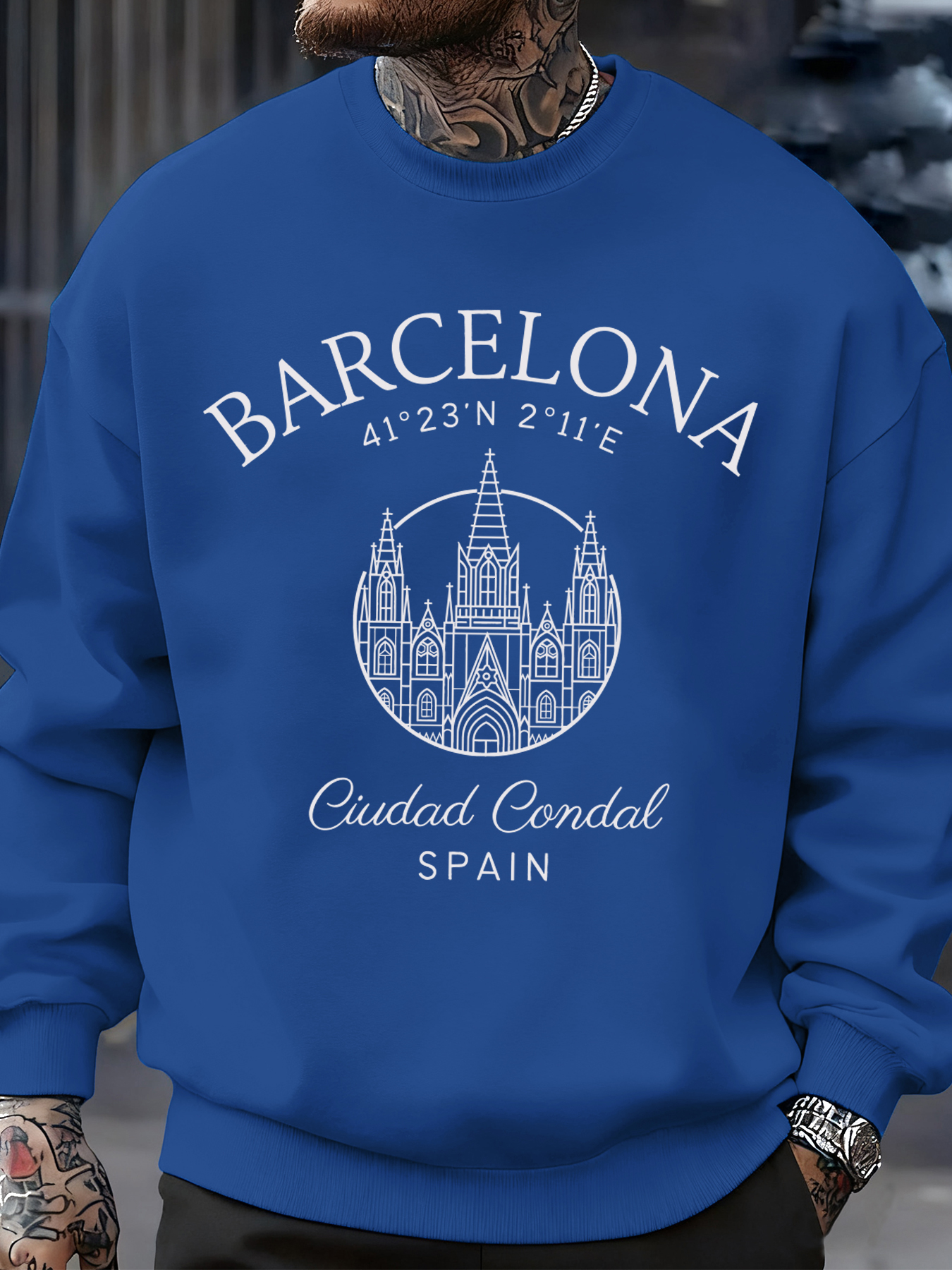 Barcelona Cprint Autumn Men Sw - Street Fashion Barcelona recension och pris
