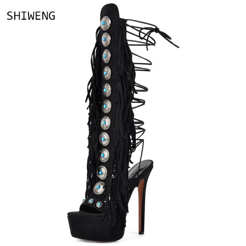 Sexy Open Toe Ladies Tassel Ge - Street Fashion Luxury recension och pris