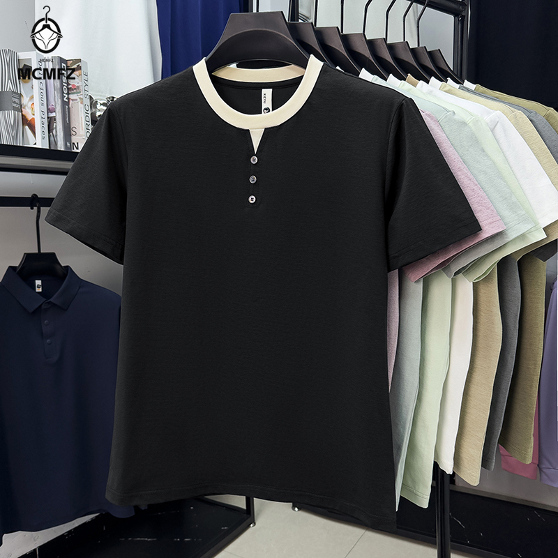 Men Casual Short Sleeve Henley - Street Summer Fashion recension och pris
